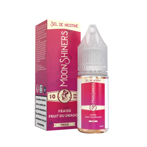 Flacon Moonshiners Essentiel Fraise, Fruit du dragon