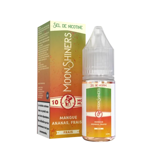 Flacon Moonshiners Essentiel Mangue, Ananas, Fraise